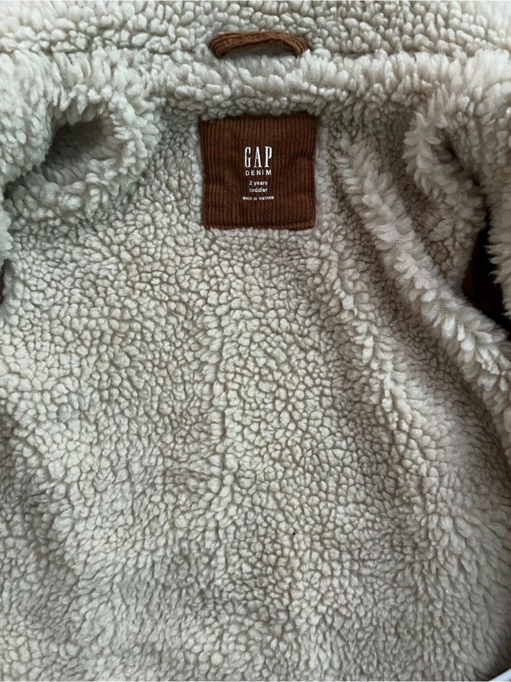 GAP BabyGap Sherpa lined Corduroy Jacket - Brown
